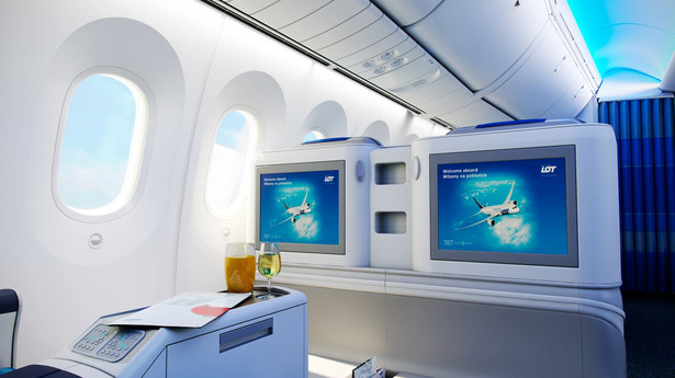 Tak będzie wyglądała klasa biznes w Boeingu 787 należącym do Polskich Linii Lotniczych LOT