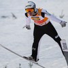 Slovenac Domen Prevc leti kroz vazduh tokom prve runde na Svetskom kupu u skijaškim skokovima u Vilingenu, Nemačka, 1. februara 2026. | Foto: EPA/ Fabian Strauch