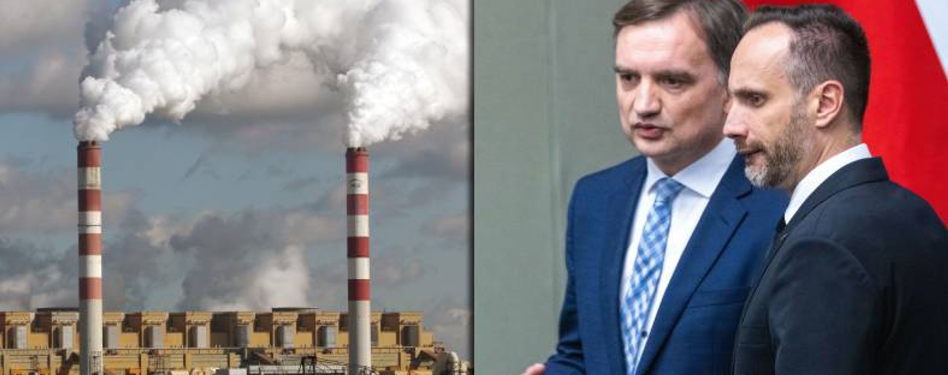 Elektrownia Bełchatów (fot. Henryk Przondziono / Gość Niedzielny / Forum). Minister sprawiedliwości Zbigniew Ziobro i wiceminister rolnictwa i rozwoju wsi Janusz Kowalski. 