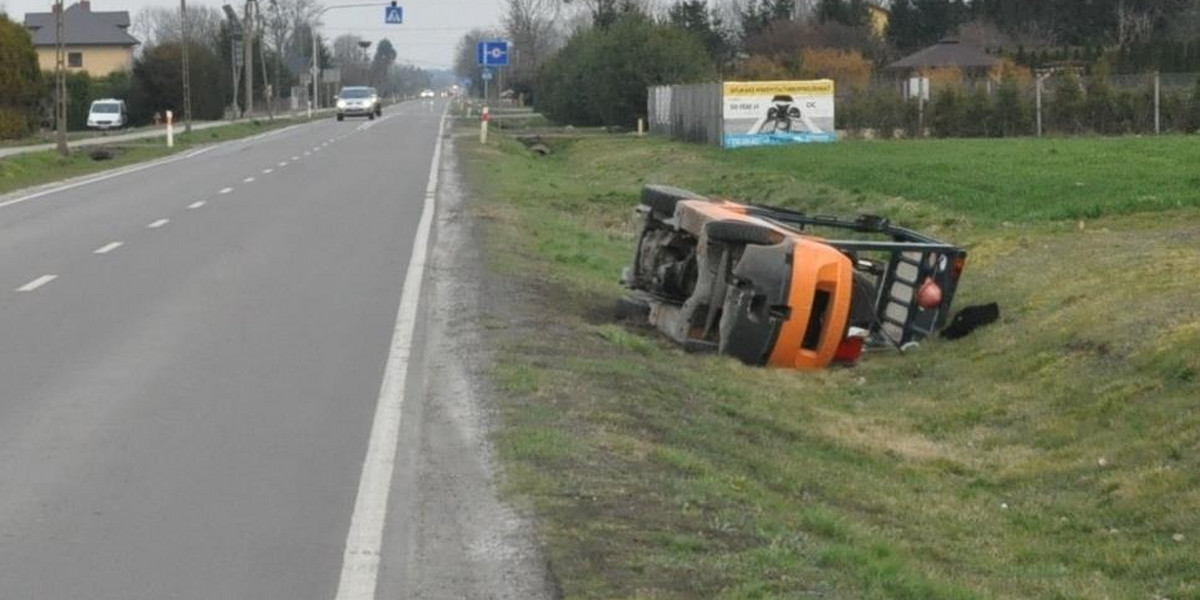 Złodziej rajdowiec z Puchaczowa ukradł wózek widłowy