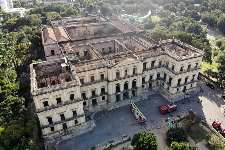 Ruiny Muzeum Narodowego w Rio de Janeiro