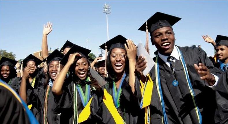 Students at a convocation