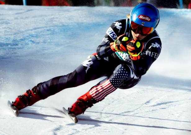 epa10499026 Mikaela Shiffrin of the USA during the womens' downhill training ahead of the FIS Alpine World Cup races in Kvitfjell, Norway, 02 March 2023. EPA/Geir Olsen NORWAY OUT Dostawca: PAP/EPA.