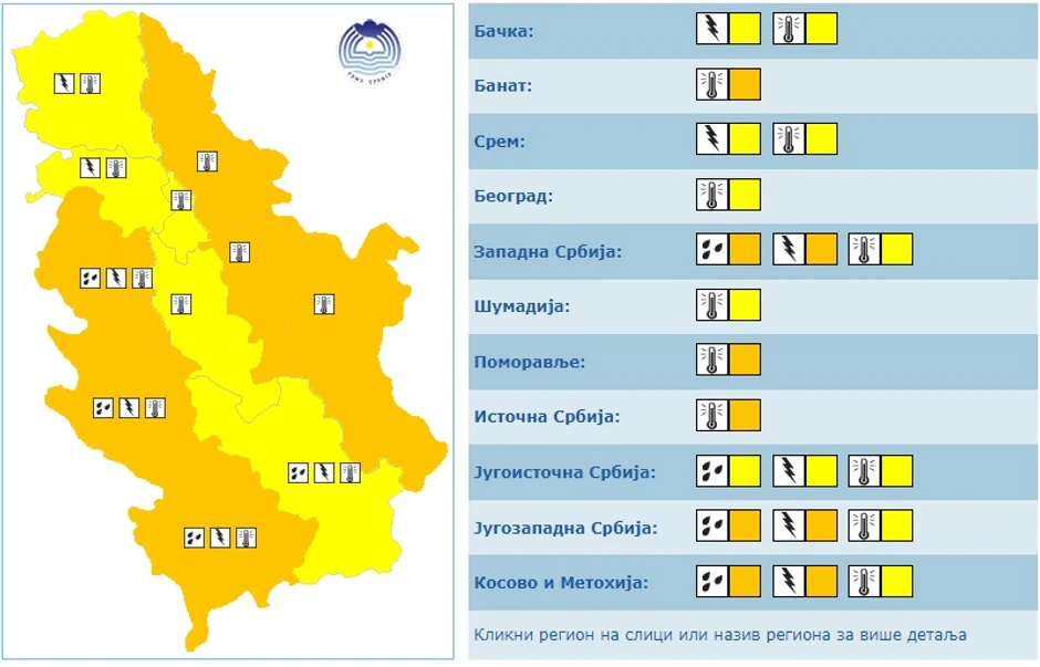 Meteoalarm 19. avgust