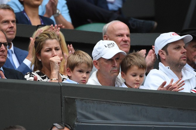 Mirka Federer i Leo i Leni 