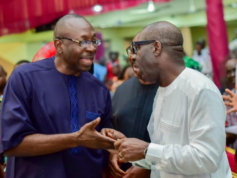 Osagie Ize-Iyamu (left) and Godwin Obaseki (right) [Vanguard]