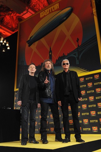 Jimmy Page, Robet Plant i John Paul Jones w Londynie