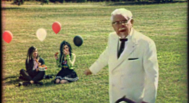 KFC's new marketing uses tech to combine old footage of Colonel Sanders with more recent footage — such as an ad featuring modern teens enjoying fried chicken.