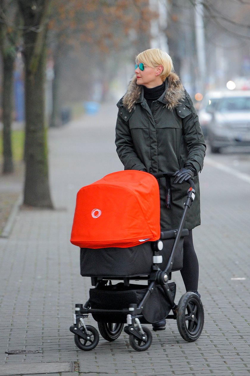 Małgorzata Kożuchowska na spacerze