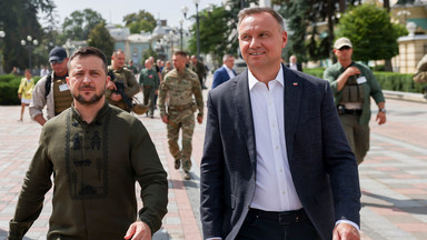 Andrzej Duda w Kijowie. Zełenski otworzył aleję z jego nazwiskiem [ZDJĘCIA]