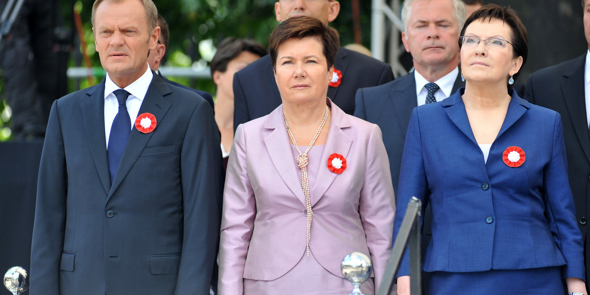 Ewa Kopacz, premier i przewodnicząca PO z Hanną Gronkiewicz Waltz, prezydent Warszawy