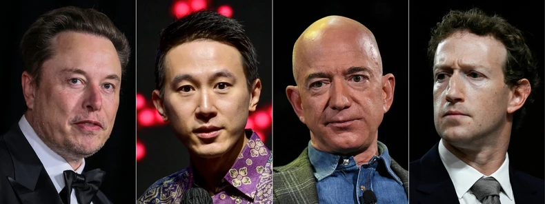 Ilon Mask, Šou Zi Ču, Džef Bezos i Mark Zakerberg