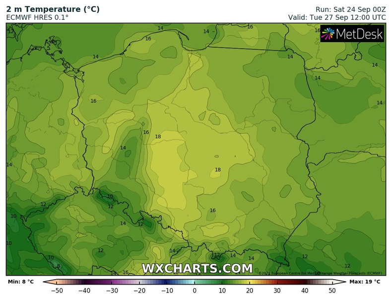 Będzie nieco cieplej i miejscami temperatura sięgnie 20 st. C