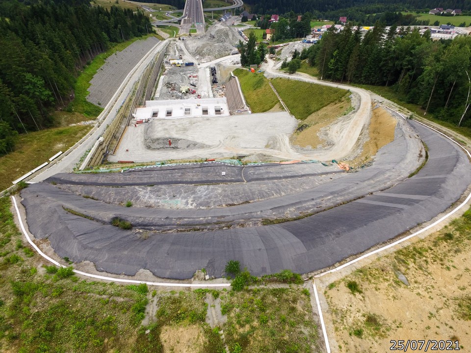 Budowa Tunelu ekspresowej zakopianki lipiec-sierpień 2021 r. 