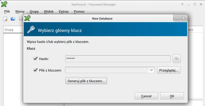 KeePassX  - menedżer haseł, pozwala też je generować.