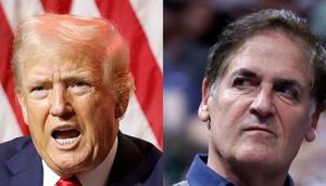 Former President Donald Trump and Mark Cuban.Kamil Krzaczynski/AFP via Getty Images; Megan Briggs via Getty Images