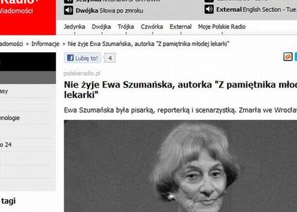 Ewa Szumańska nie żyje. Życiorys Szumańskiej - Polska - Newsweek.pl