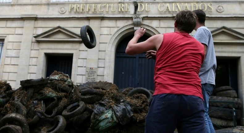 France's farmers are struggling, leading to demonstrations, possibly increased support for the National Front and an increase in suicides