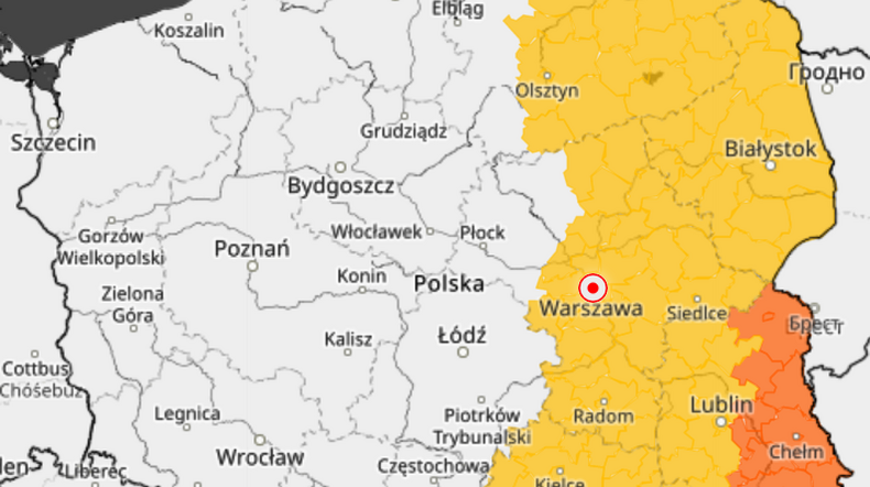 Ostrzeżenia przed burzami z gradem obejmują wschodnią i południowo-wschodnią Polskę
