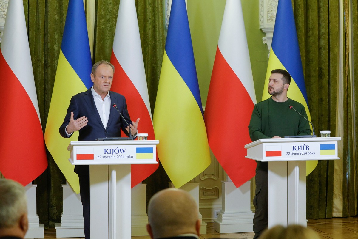 Wołodymyr Zełenski i Donald Tusk