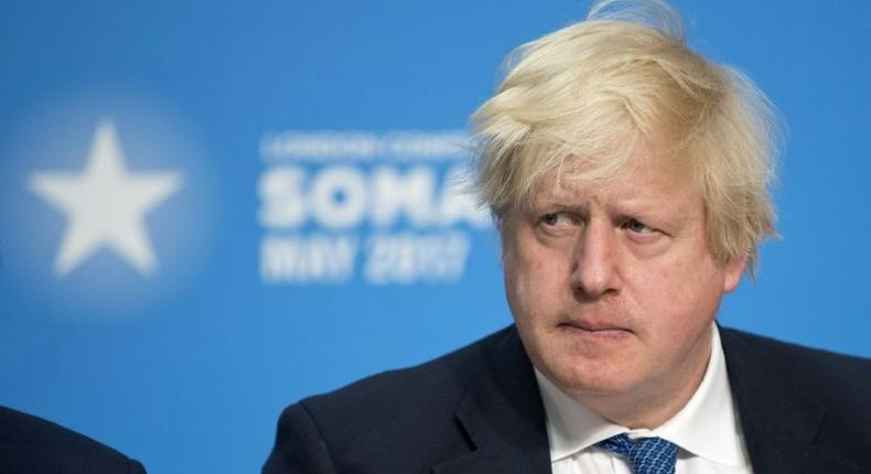 Britain's Foreign Secretary Boris Johnson at the London Somalia Conference on May 11, 2017