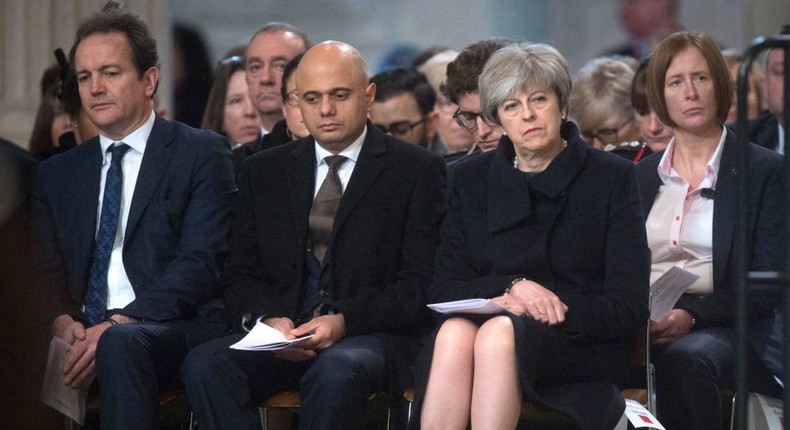 Theresa May and Sajid Javid