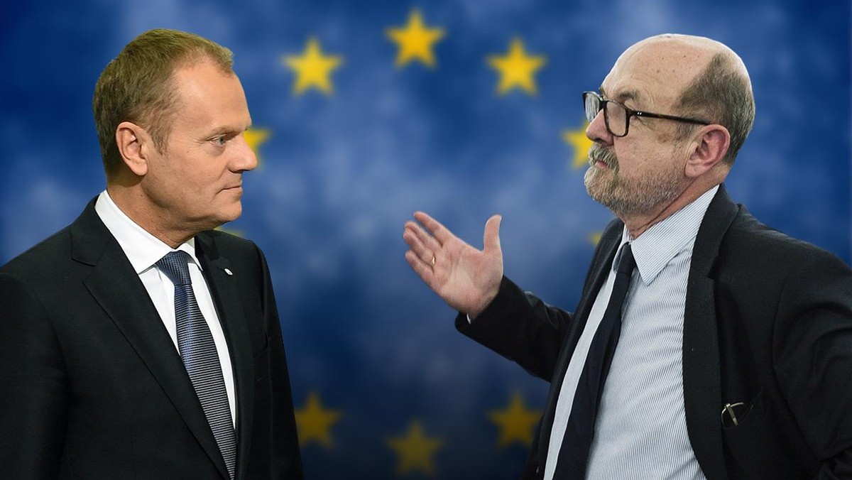 tusk, legutko, pis, skarga, ue