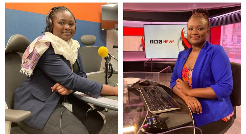 Catherine Byaruhanga is now a news anchor at the BCC