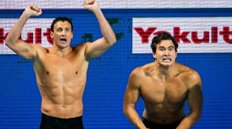 Ryan Lochte (balra) izmai megolvasztják a legkeményebb női szívet is /Fotó: Northfoto