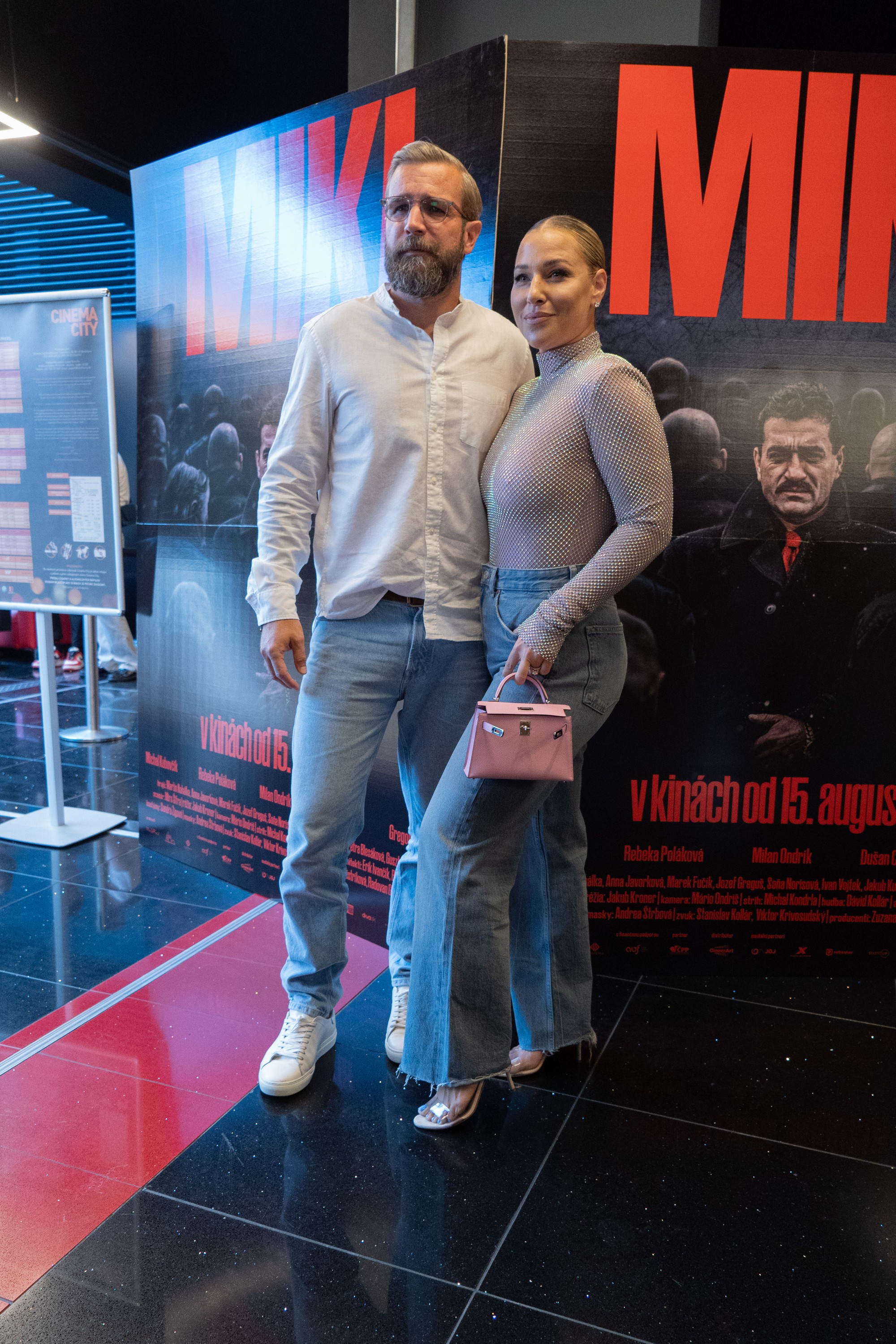 Bratislavská premiéra filmu MIKI - Dominika Cibulková s manželom.