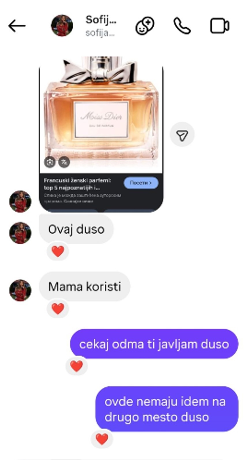 Isplivale šok prepiske Sofije i Daneta (70): "Ženo moja, dođi da se mazimo"