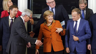 Tusk Merkel Juncker