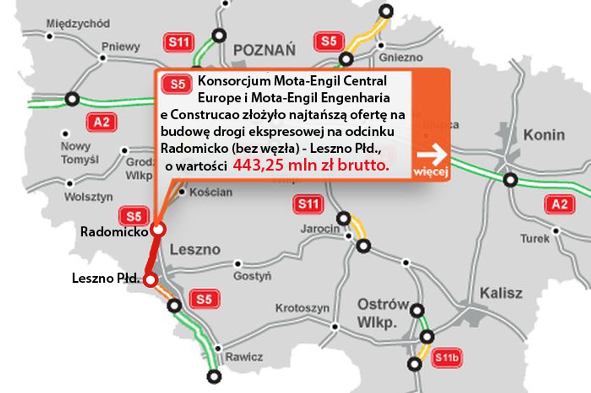 S5 - odcinek Radomicko - Leszno Płd