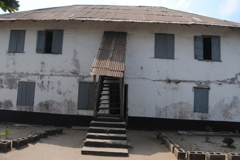 The back view of the first storey building in Nigeria, at Badagry. 