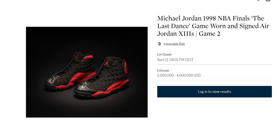 Tak wyglądają buty za ponad 2 mln dol. Screen shot ze strony Sotheby's.