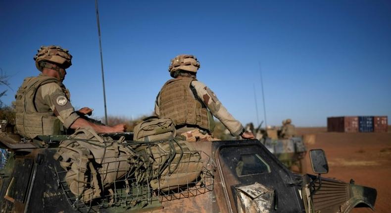 French soldiers involved in the regional anti-insurgent Operation Barkhane, seen near Gao, northern Mali