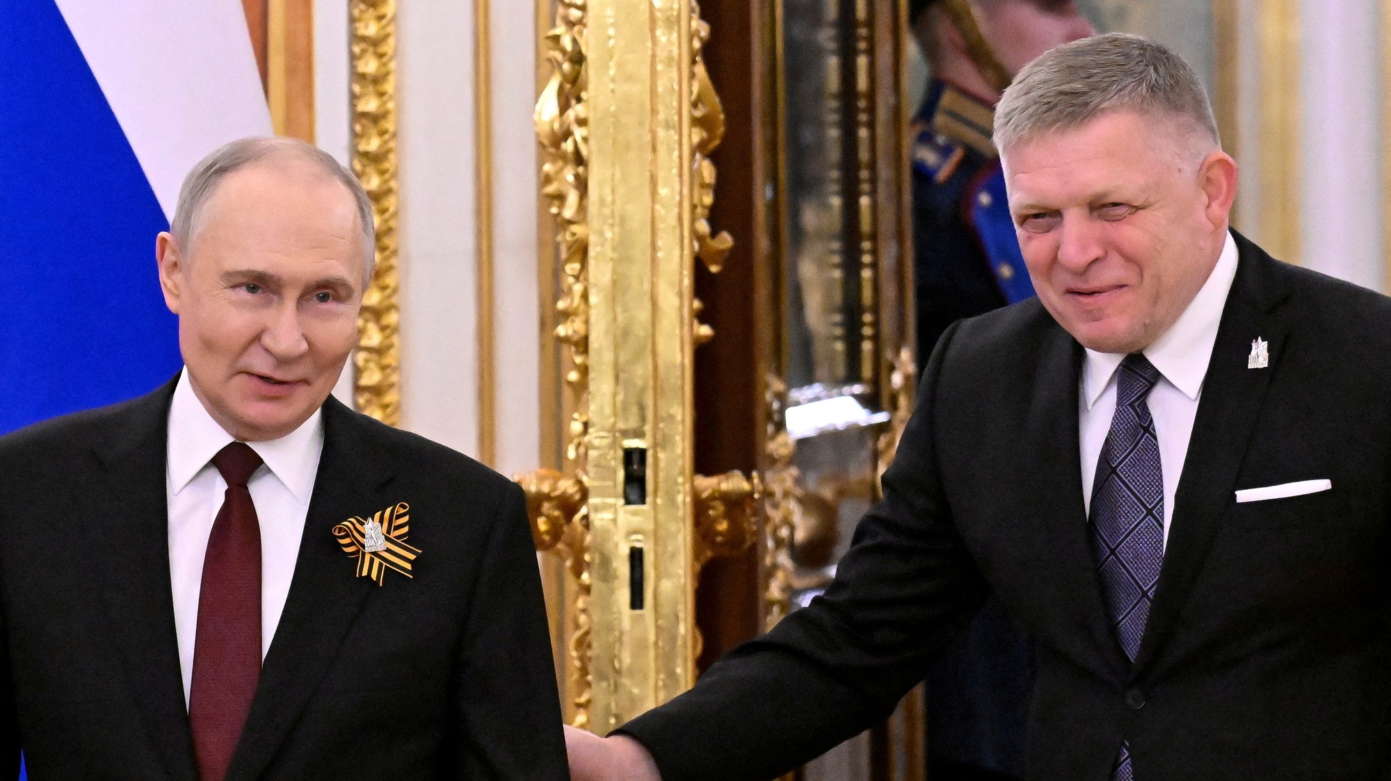 Vladimir Putin a Robert Fico v Moskve