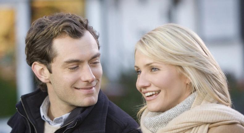 Jude Law and Cameron Diaz in The Holiday.Sony
