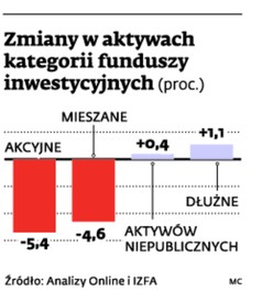 Zmiany w aktywach kategorii funduszy inwestycyjnych (proc.)