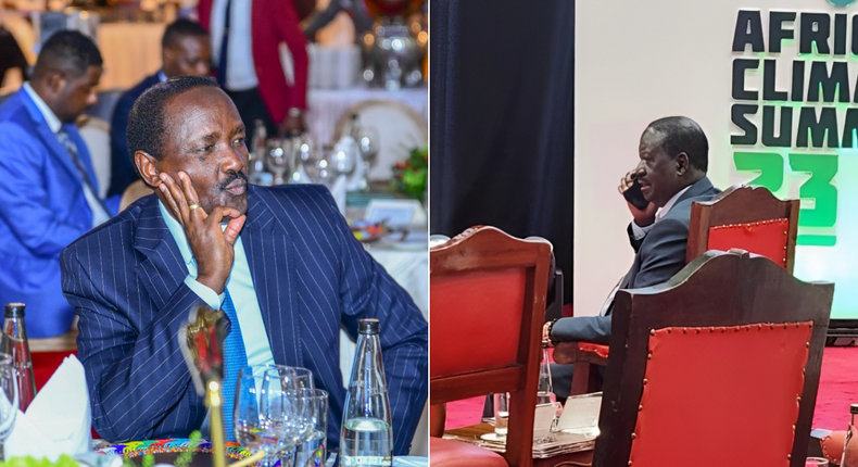 A collage of Kalonzo Musyoka and Raila Odinga