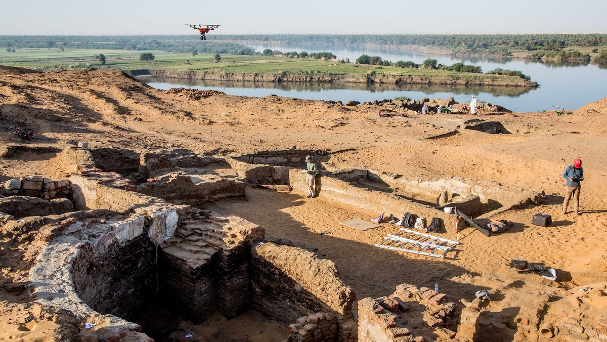 Ruiny kościoła w Starej Dongoli odkryte przez polskich archeologów, Sudan, maj 2021 r.   