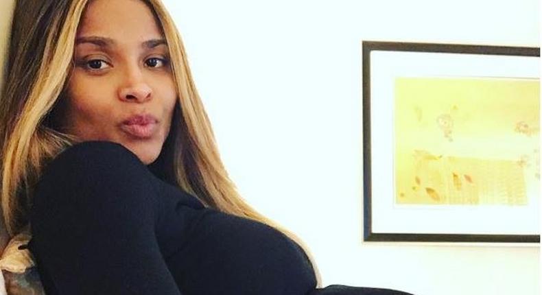 Ciara shows off baby bump
