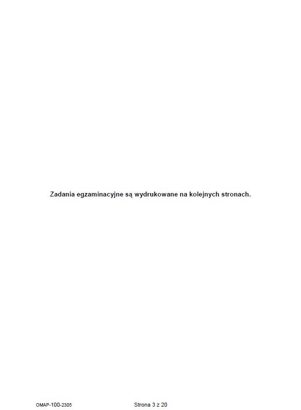 Egzamin ósmoklasisty. Arkusz CKE. Strona 3