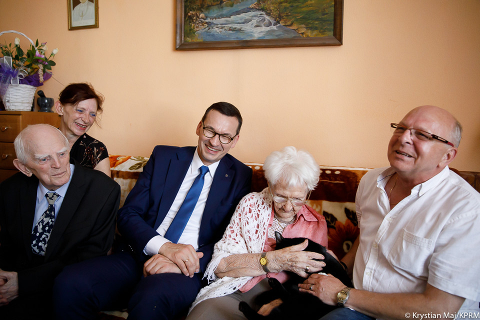 Mateusz Morawiecki u pani Tekli