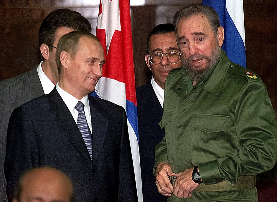 Vladimir Putin i Fidel Kastro
