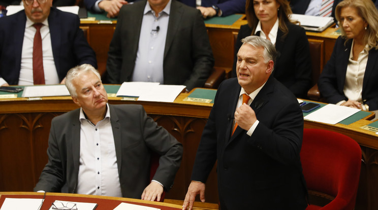 Orbán Viktor, a hétfői országgyűlésen személyesen válaszolt az ellenzéki politikusok kérdéseire / Fotó: Blikk / Fuszek Gábor