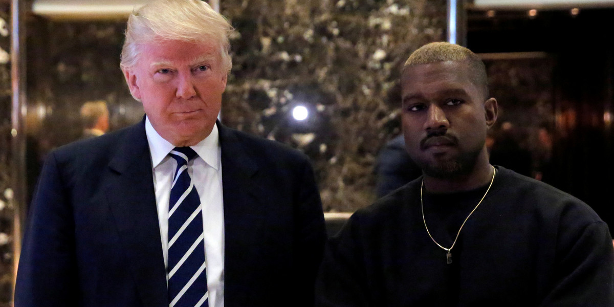 Trump and rapper Kanye West.