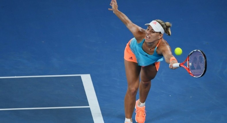 Germany's Angelique Kerber, in action on January 22, 2017, could regain the number one ranking were she to win the Dubai Tennis Championships