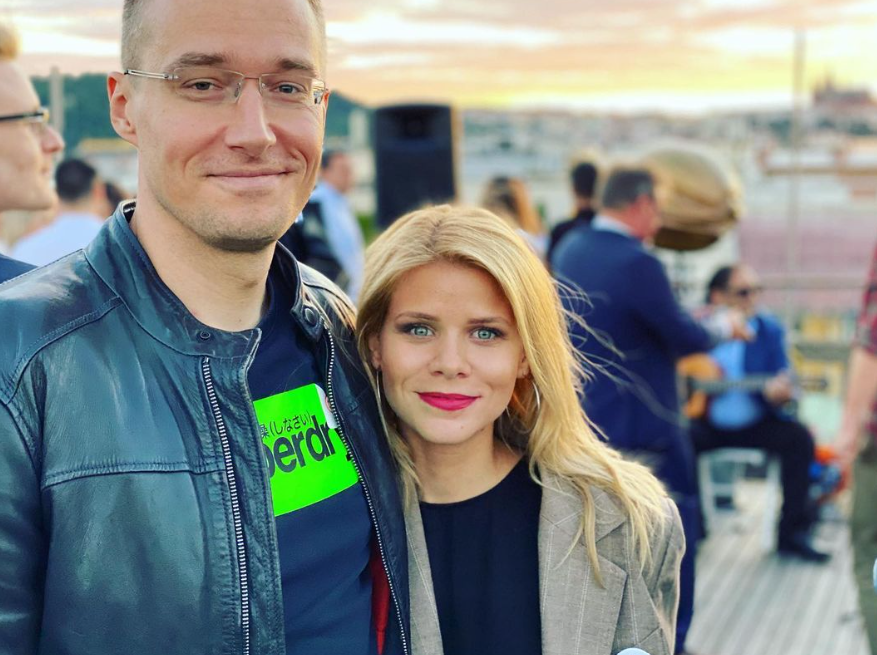 Novinárka Zuzana Kovačič Hanzelová a exmoderátor relácie Na telo Michal Kovačič.