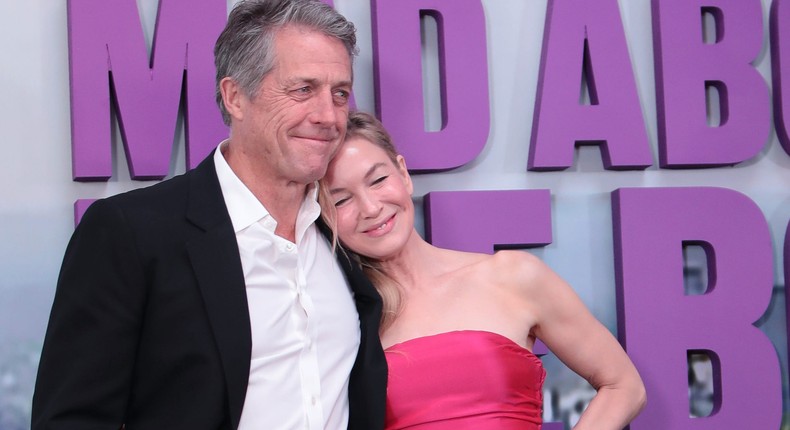 Hugh Grant and Rene Zellweger at the Bridget Jones: Mad About The Boy premiere.Shane Anthony Sinclair/Getty Images